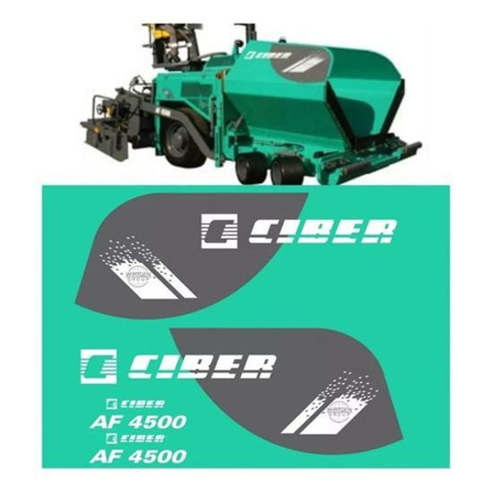 Kit De Adesivos Compatível Com Ciber Af 4500 Vibroacabadoras