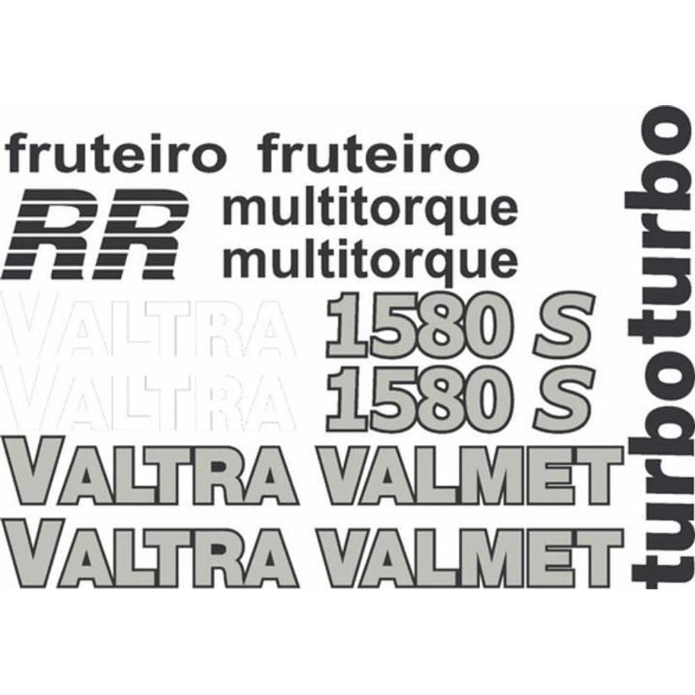 Kit Adesivos Valtra Valmet 1580 S Fruteiro Rr Multitorque