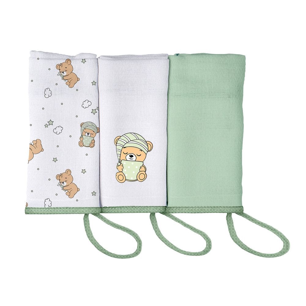 Pano de Boca para Bebê 3 unidades Pixuxu