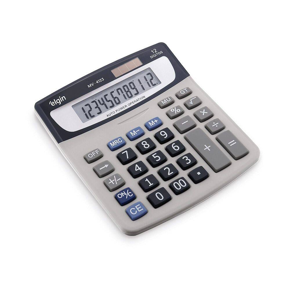 Calculadora de Mesa 4123 12 Dígitos Raíz Quadrada LCD - Elgin
