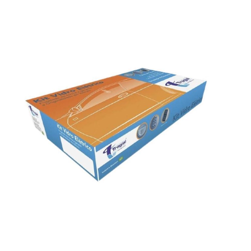 Kit Vidro Elétrico Tragial Uno 1985 A 2005 2 Porta Led Verde