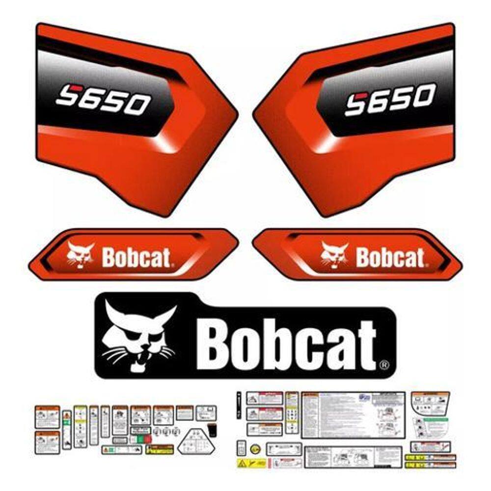 Adesivos Faixa Mini Carregadeira Bobcat S650 2020 Etiquetas