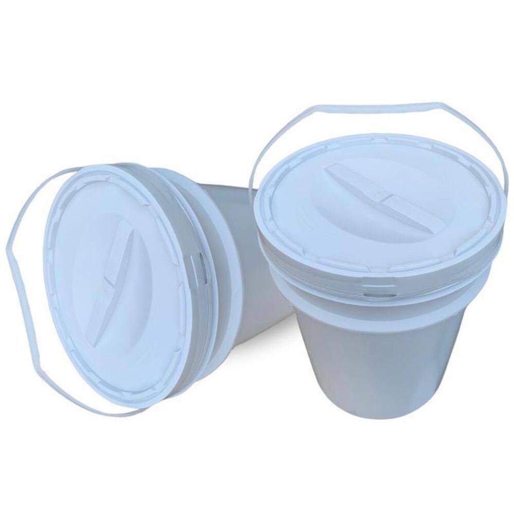 Balde Tampa De Rosquear Para Armazenar Ração - Kit 2 Pçs