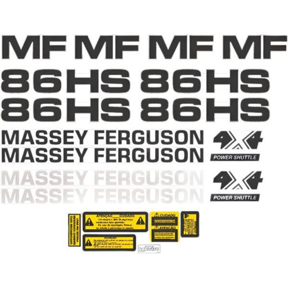 Kit Adesivos Mf Massey Ferguson 86 Hs 4X4