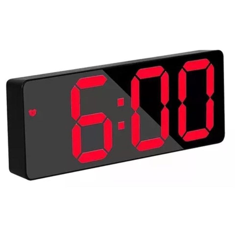 Relógio Digital LED Alarme ZB 4004, 3 Intensidades
