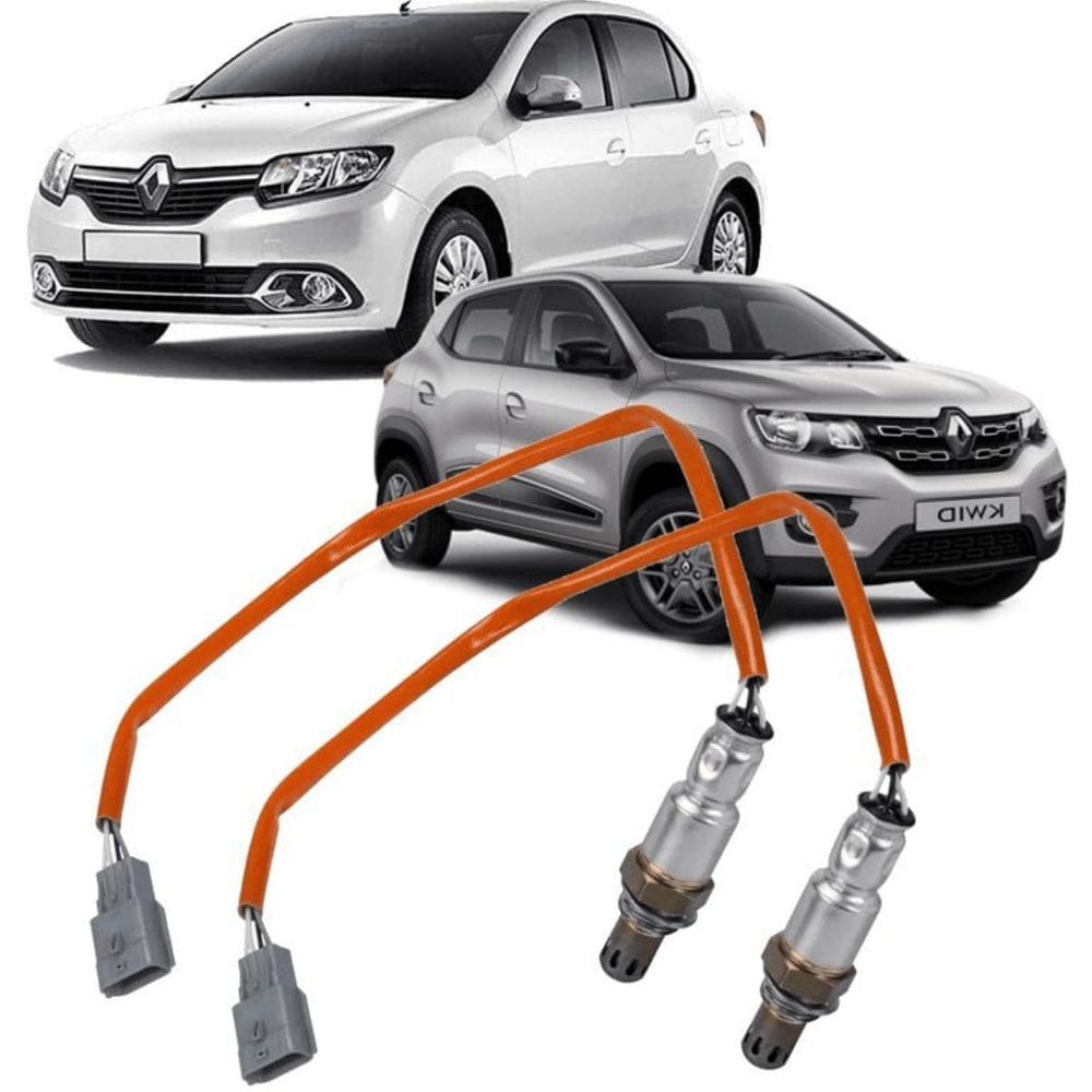Kit 2 Sonda Lambda Pré E Pós Sandero Logan Kwid 1.0 12V 3Cc