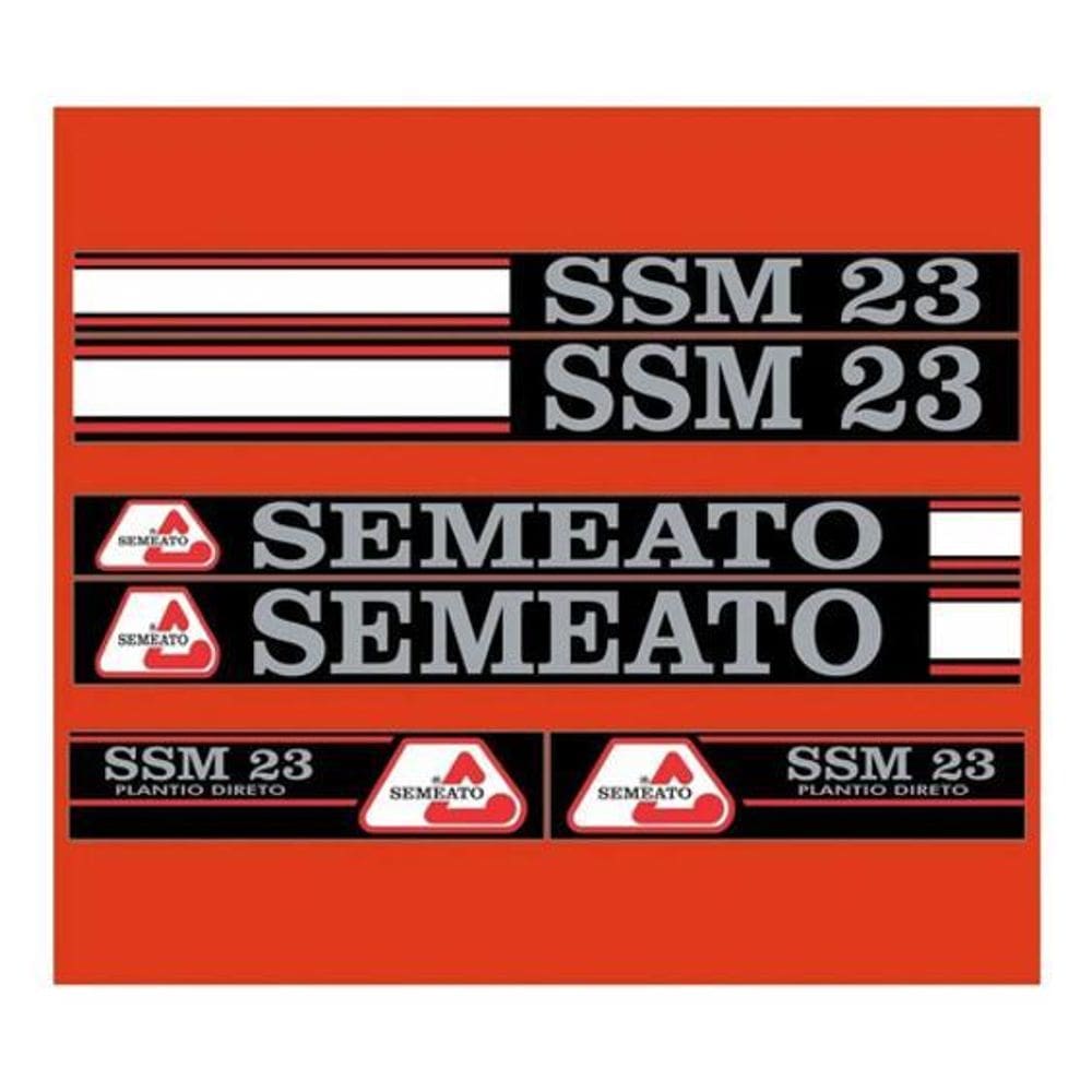 Kit Adesivo Compatível Com Semeadora Semeato Ssm 23 Ssm23