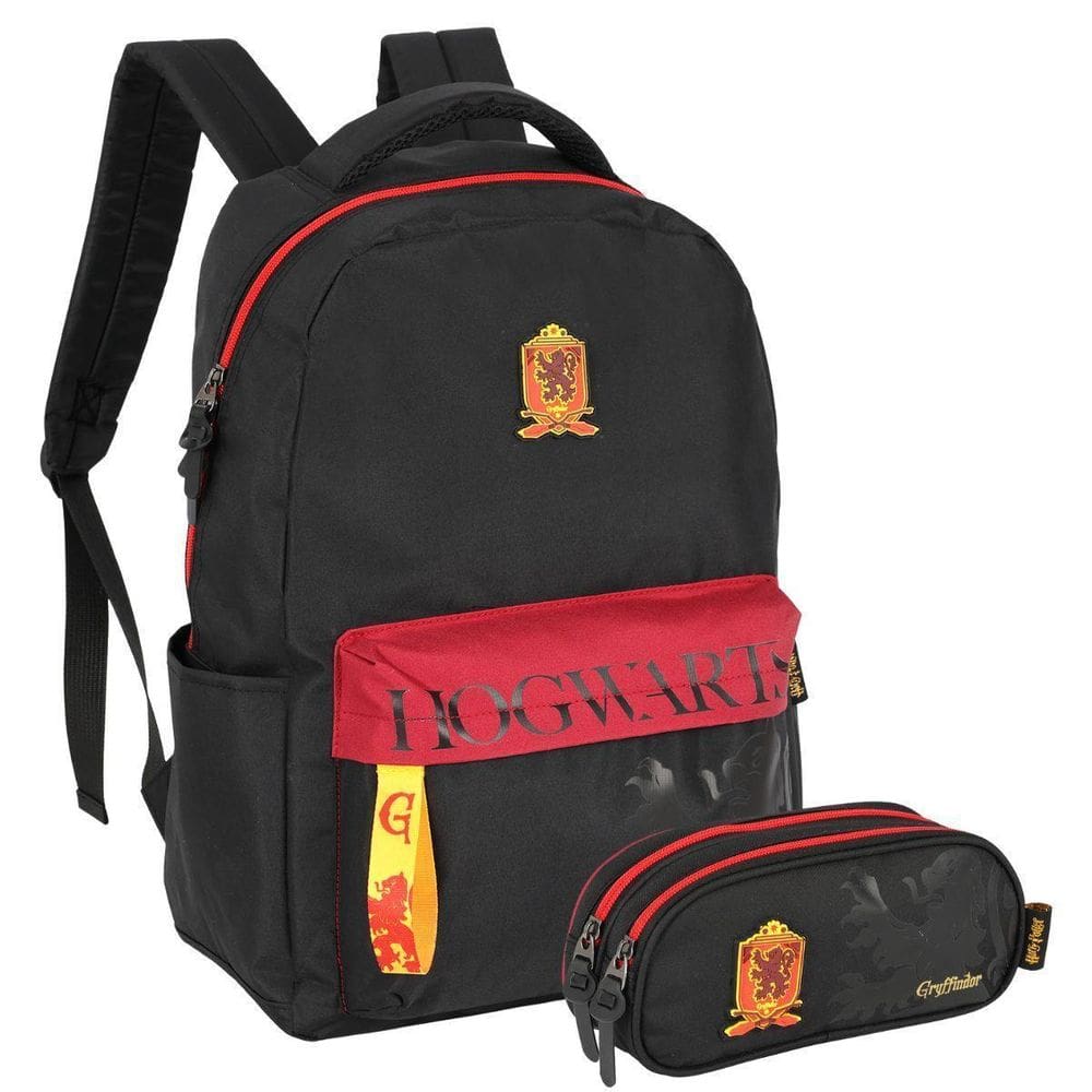 Kit Mochila Harry Potter Costas E Estojo Duplo Escolar Teen