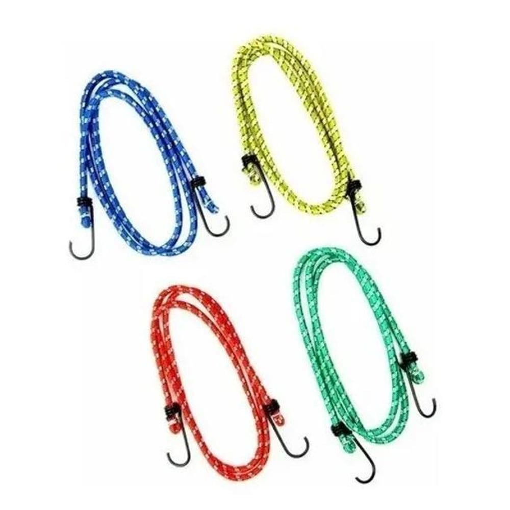 2X Corda Elástico 1.20M Bagageiro Moto Aranha Bike Kit 4 Un