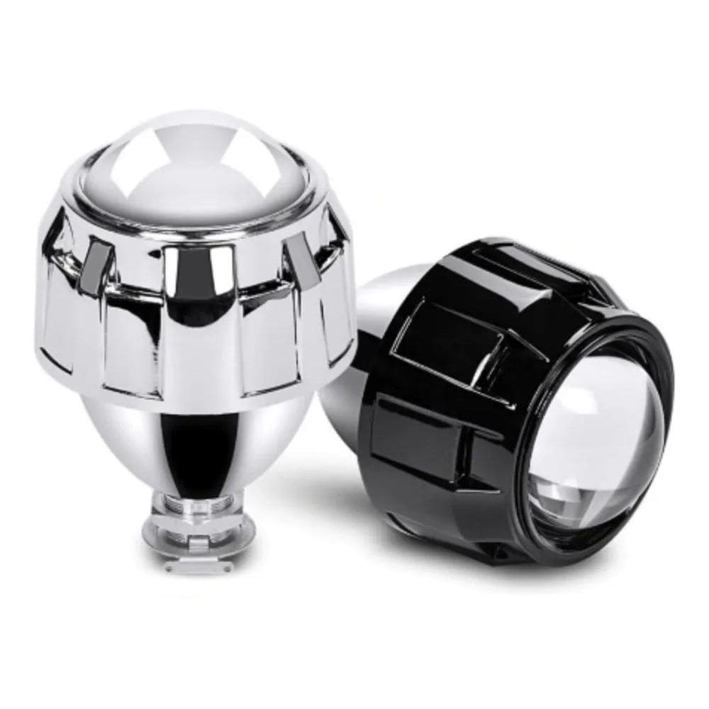 2X Farol Projetor Retrofit Preto Universal H4 H7 H1 Bixenon