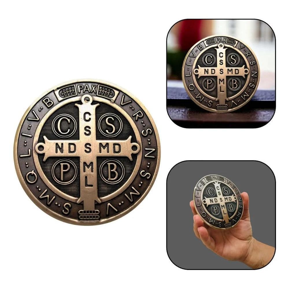 2X Adesivo Em 3D Medalha De São Bento