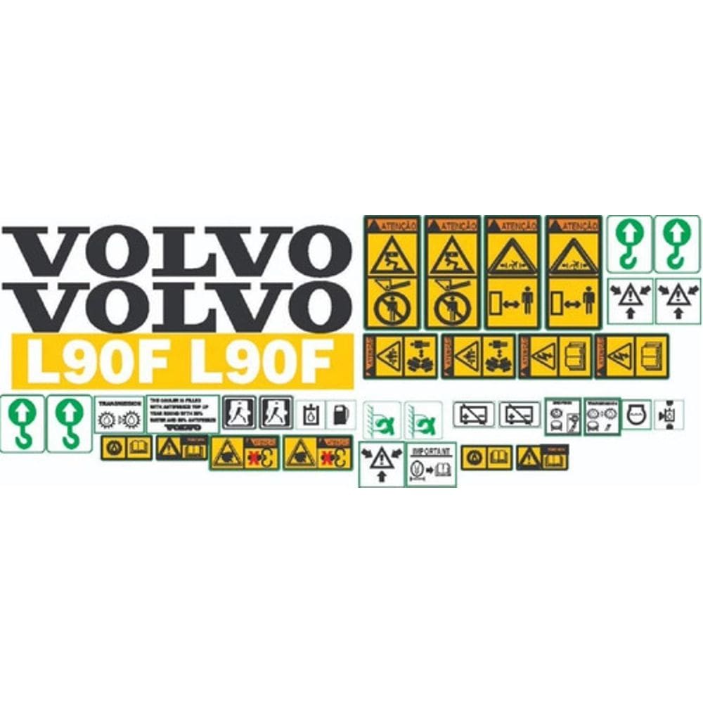 Kit Adesivos Com Etiquetas Volvo L90 F