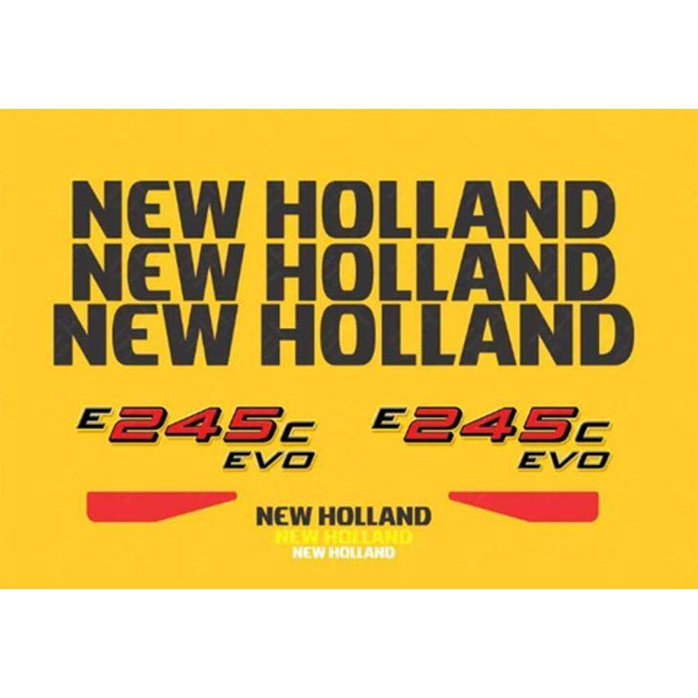 Kit Adesivos Escavadeira New Holland E245C Evo