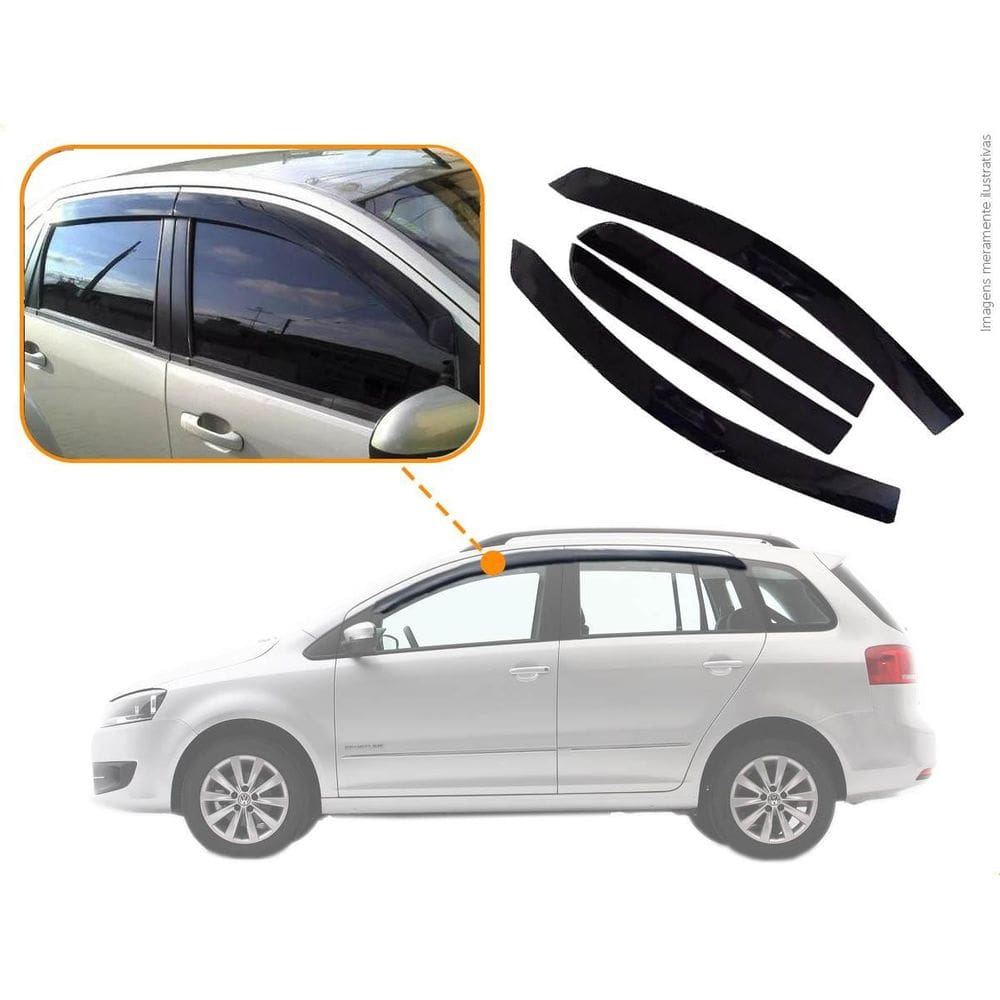 Super Calha Chuva Vw Spacefox 4 Portas