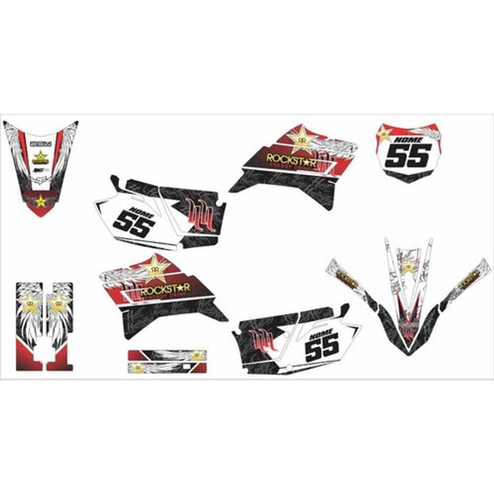 Kit Adesivo Moto Cross Trilha Ttr 230 Rockstar Lm173