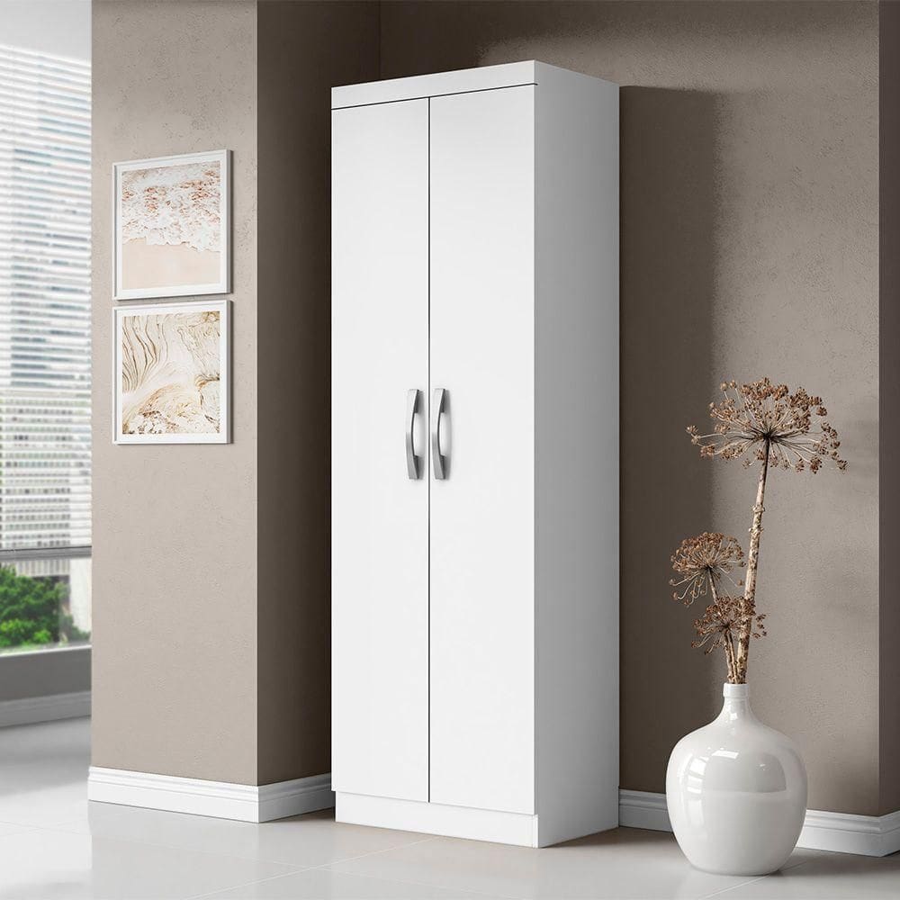 Armário Multiuso 170cm Lavanderia 2 Portas Folly Branco Texturizado A09 - D`rossi
