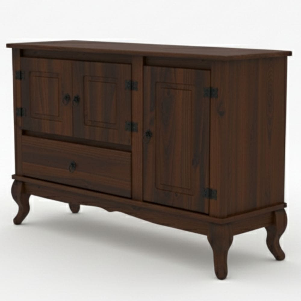 Balcão em Madeira Maciça 3 Portas 1 Gaveta Tabaco