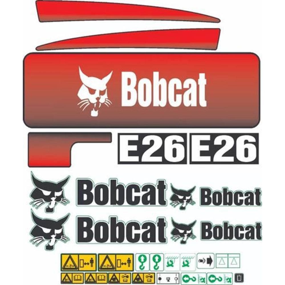 Kit Adesivos Bobcat E26 Mini Escavadeira