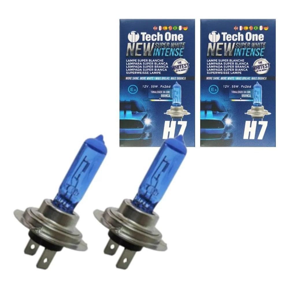 2X Par De Lampadas H7 Super Branca Efeito Xenon 8500K