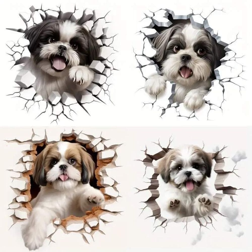Adesivo De Carro Shih Tzu Mod02