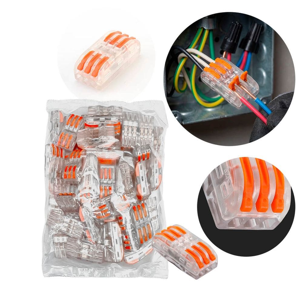 Conector de Emenda Linear 3 Vias 50 Unidades