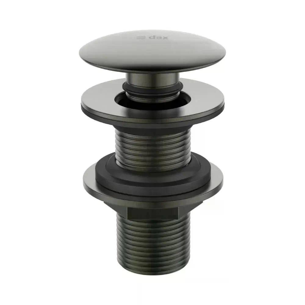 Válvula Dax Click P/Lavatório C/Tampa Redonda Cinza Dax-1013-gr