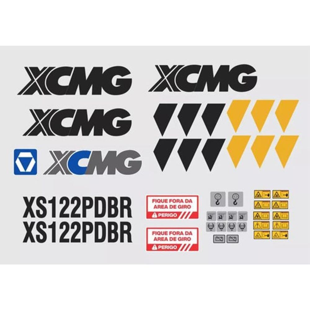 Kit Adesivos - Xcmg Xs122Pdbr Para Rolo Compactador