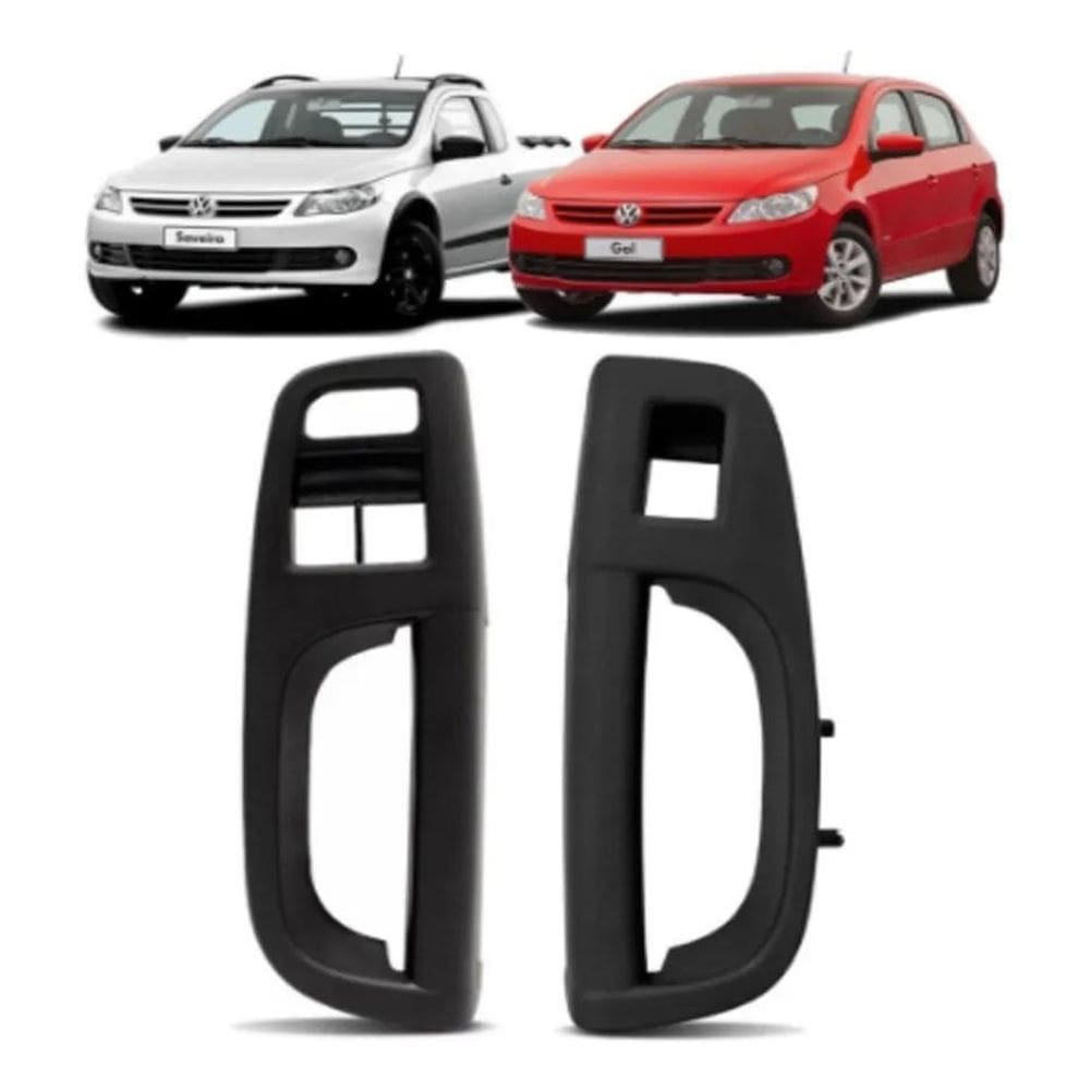 2X Par Puxador Interno Porta Dianteira Gol Voyage Saveiro G5