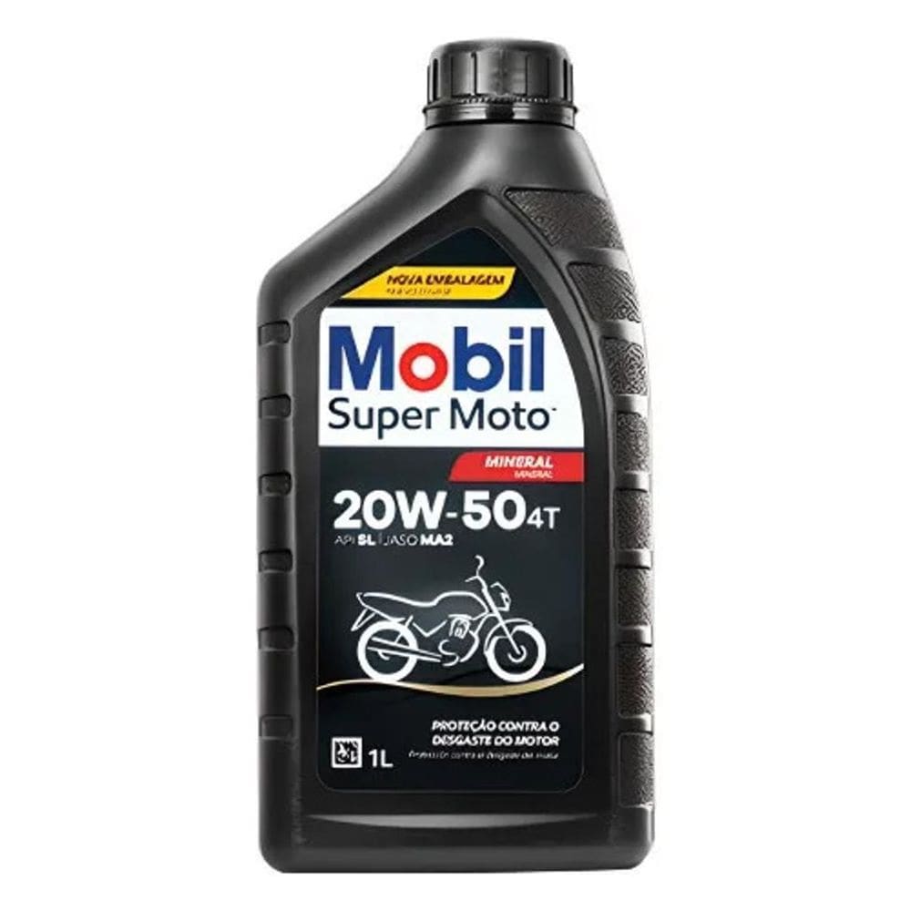 Óleo De Motor Mobil Mineral 20W-50 Para Moto/Quadriciclo De