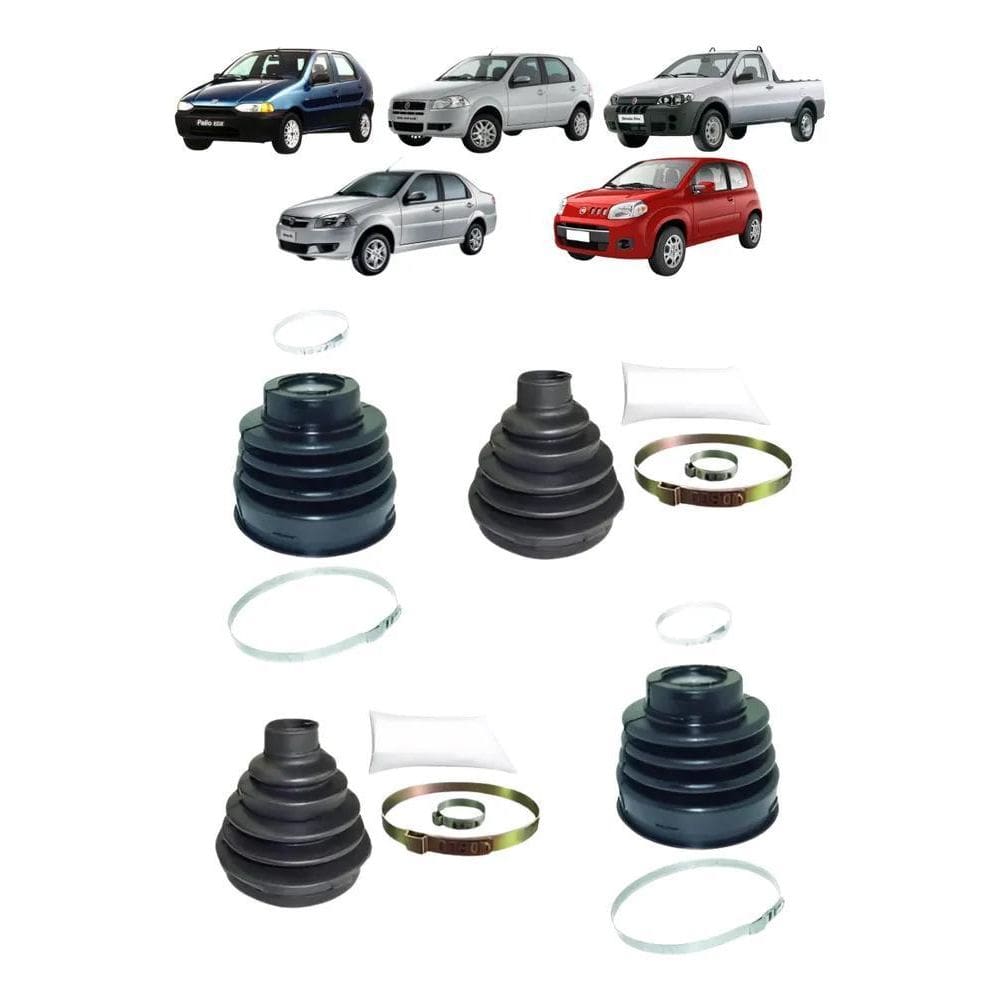 2X Kit Coifa Homocinética Roda Cambio Palio Uno Strada Sie T