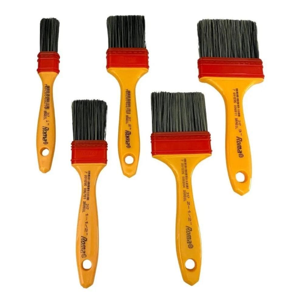 2X Kit 5 Pinceis Pincel Detalhamento Automotivo  Rom