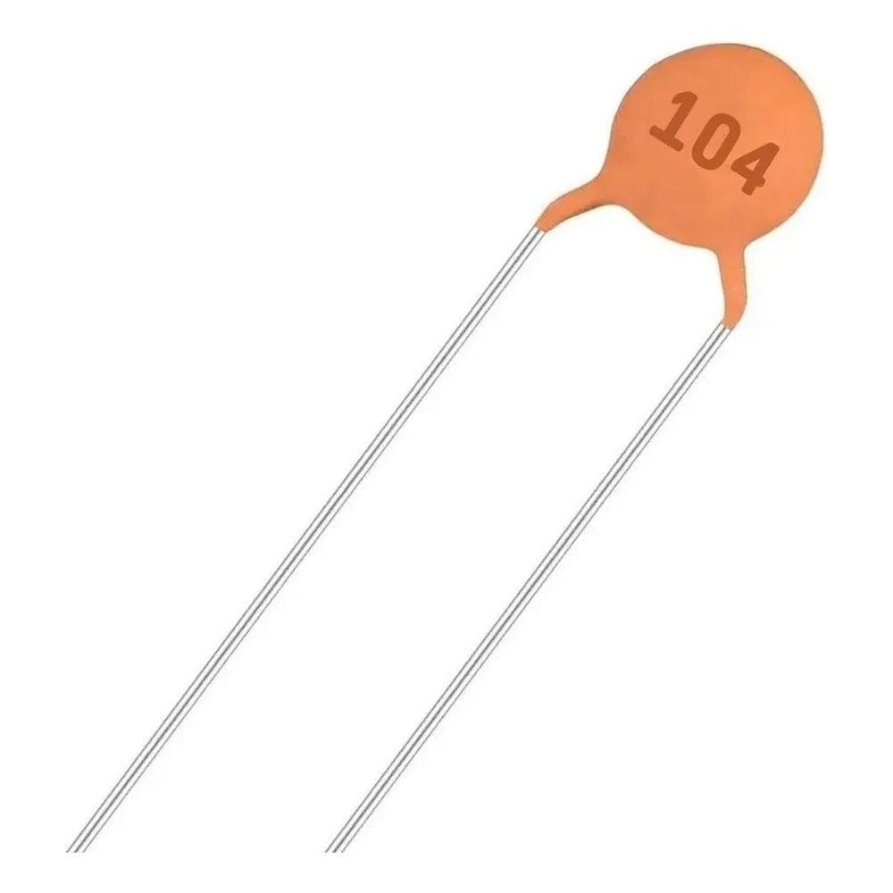 2X Capacitor Disco Ceramico 100Nf X 50V  104  - 100 Peças