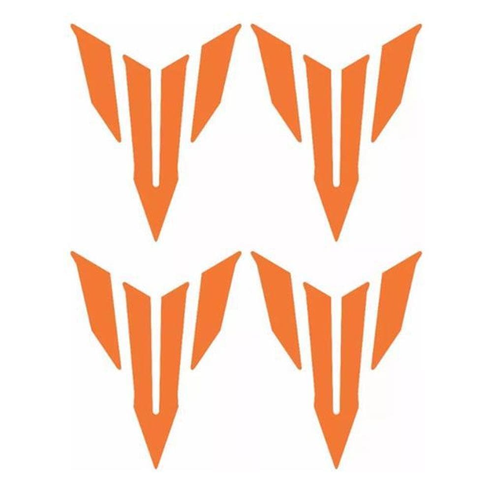 Kit 4 Adesivos Logo Mt Master Of Tork Mt03 Mt07 Mt09 Laranja