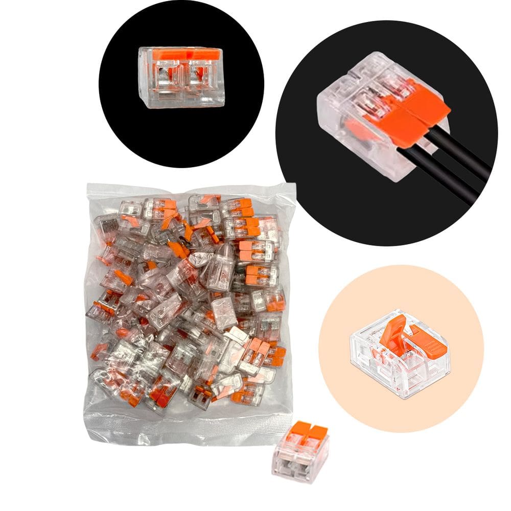 Conector de Emenda 2 Vias Transparente 100 Unidades