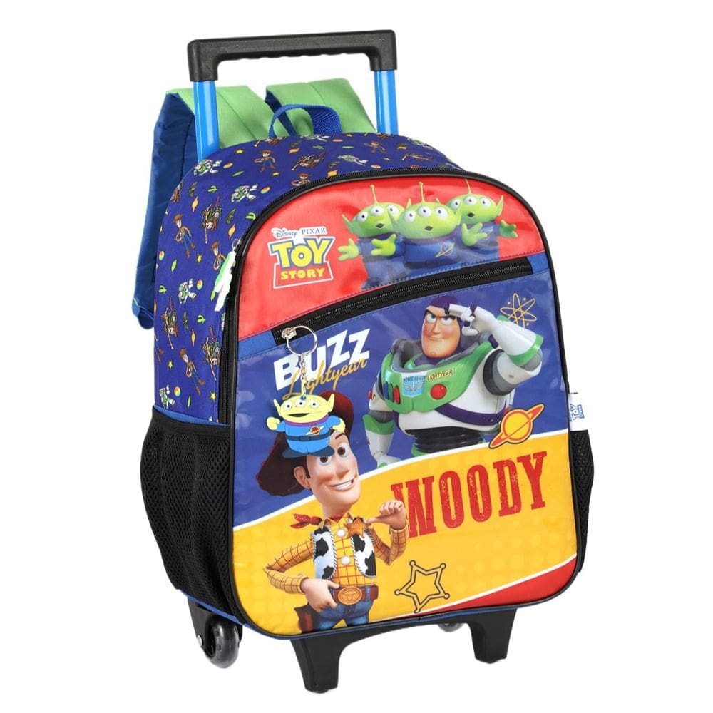 Mochila Rodinhas Alça Luxcel Toy Story Preto Escolar Menino