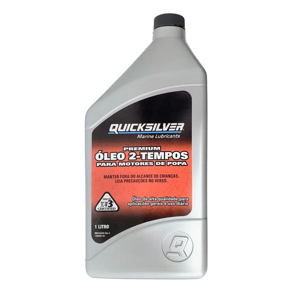 2X Óleo Tcw3 Quicksilver 2 Tempos Todos Motor De Popa 1 Litr