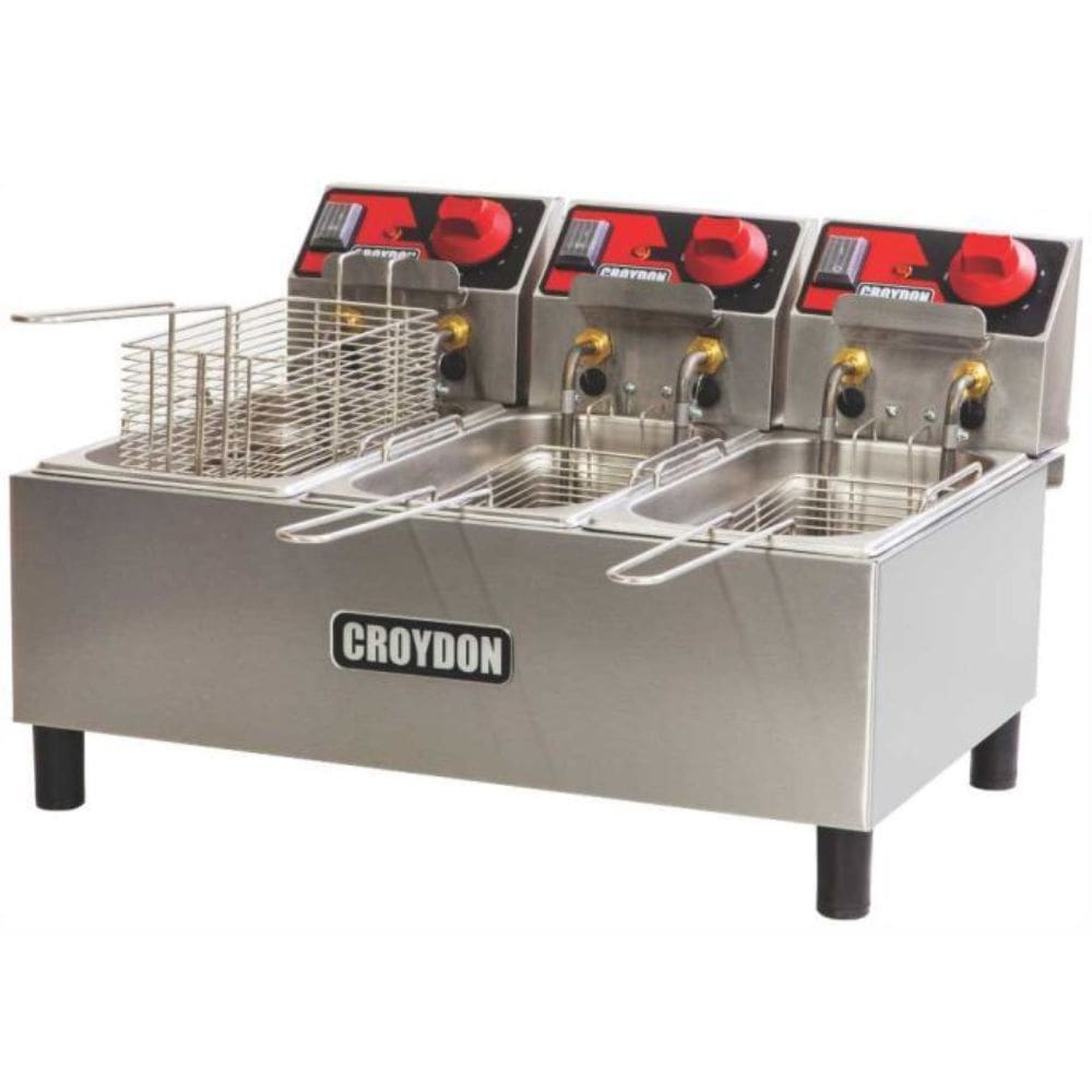 Fritadeira Elétrica 9 Litros 3 Cestos FC3A Croydon Inox 110V