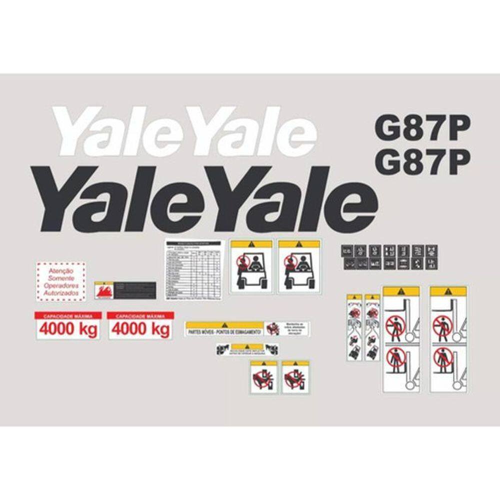 Kit Adesivos Yale G87P  4000 Kg