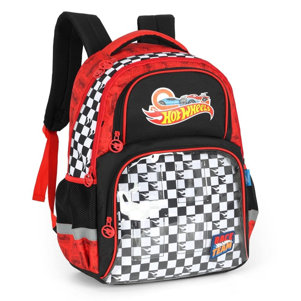 Mochila Carros Costas Escolar Hot Wheels Esportiva Vermelho