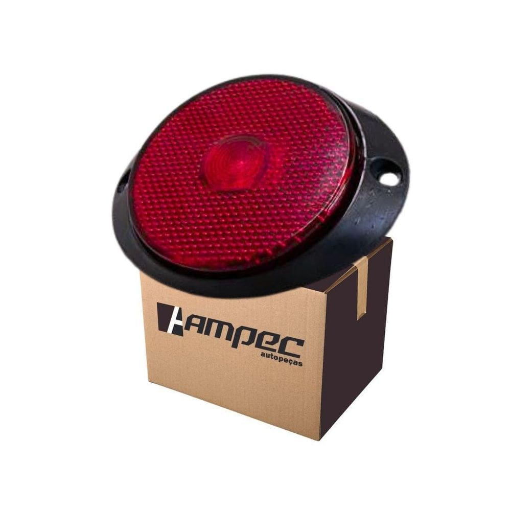 Lanterna Lateral Led Carreta Suporte Frontal Vermelha