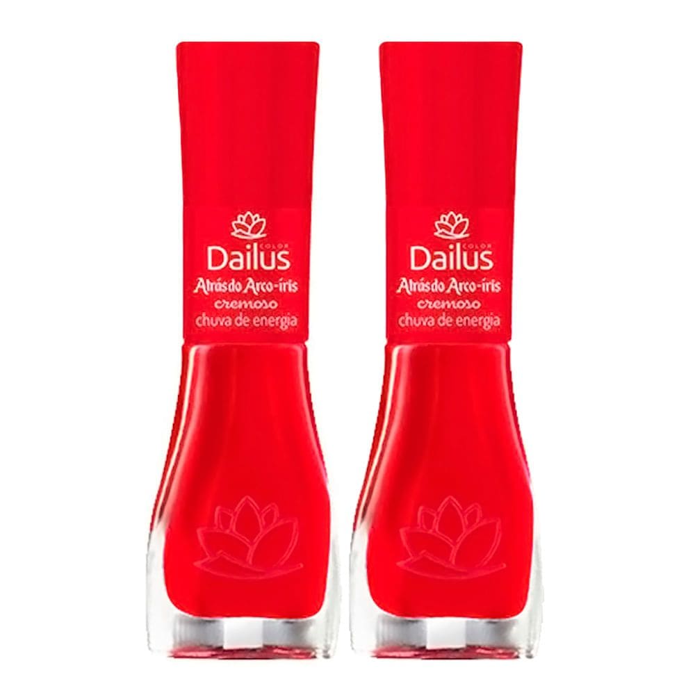 Kit 2 Esmalte Dailus Color Atrás do Arco Íris Cor Chuva de Energia com 8ml