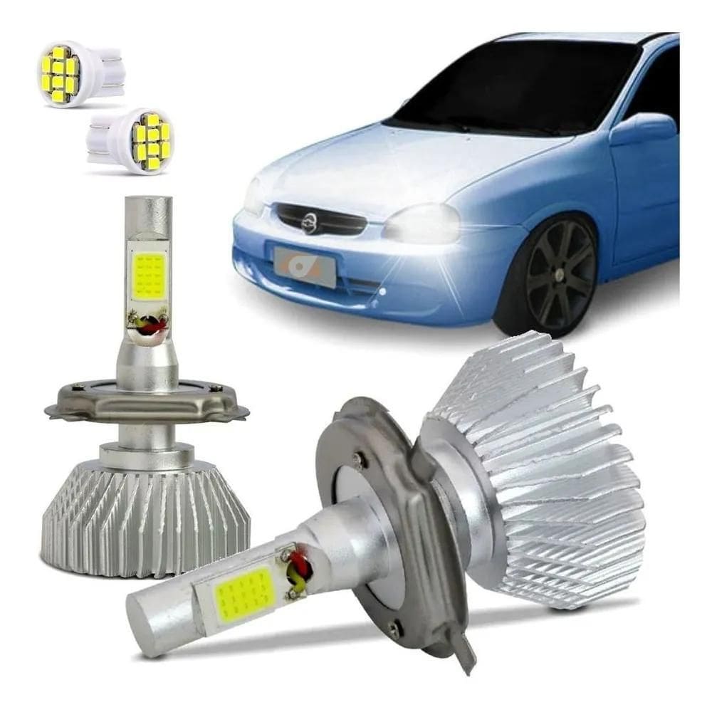2X Kit Super Led H4 Farol Corsa 94 95 96 97 98 99 2000 01 60