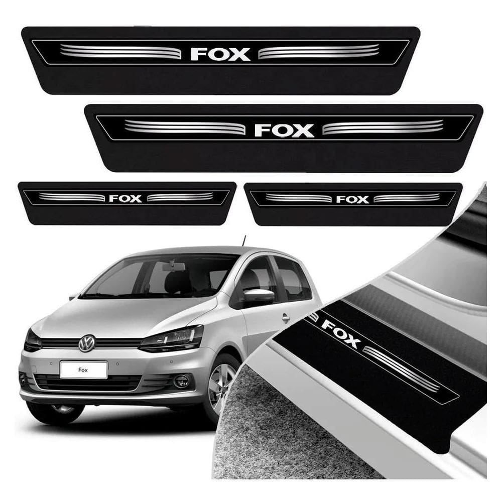2X Kit 8 Peças Soleira Adesivo Porta Vw Fox 2003 04 Á 19 202