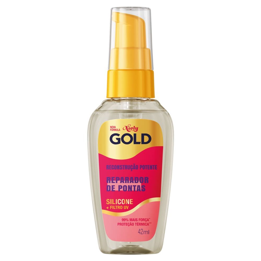 Reparador de Pontas Silicone Niely Gold Reconstrução Potente 42ml