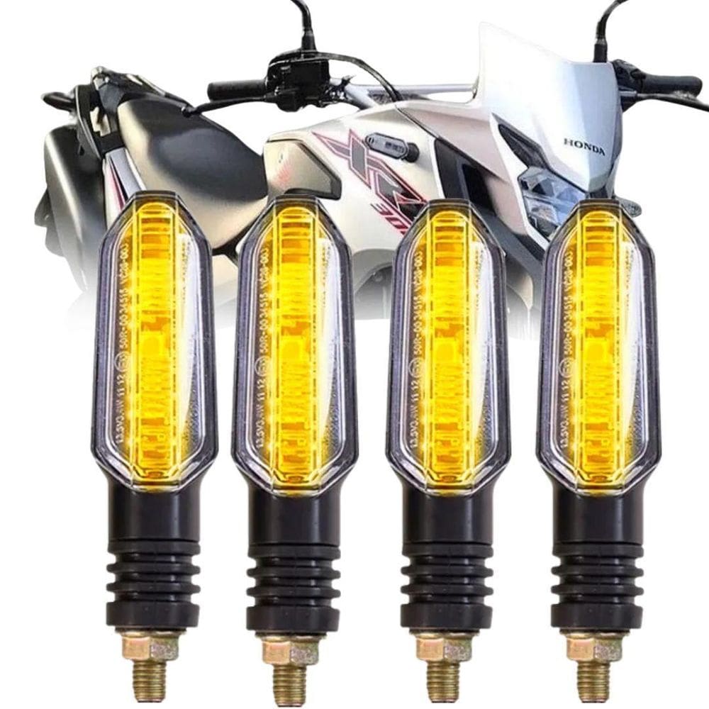 MP - Kit 4 Piscas Led Seta Fixo Honda Cb Twis