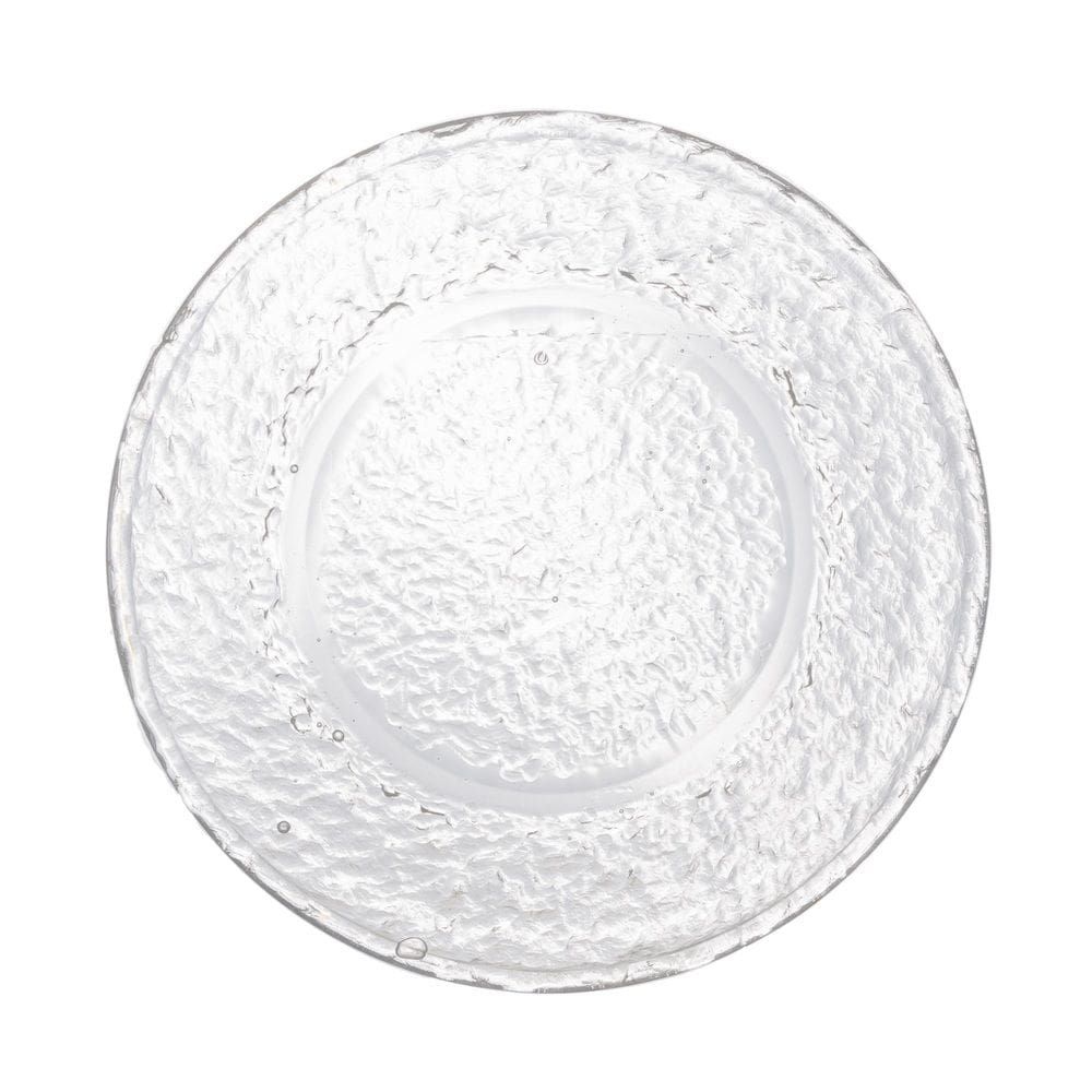 Prato para Sobremesa de Cristal Martelado Petra Transparente 20cm Lyor