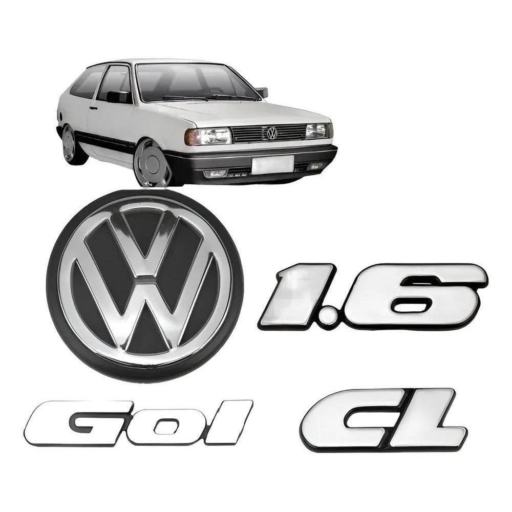 2X Emblema Volkswagen Gol Cl 1.6 91 92 93 94 Quadrado - 4 Pe