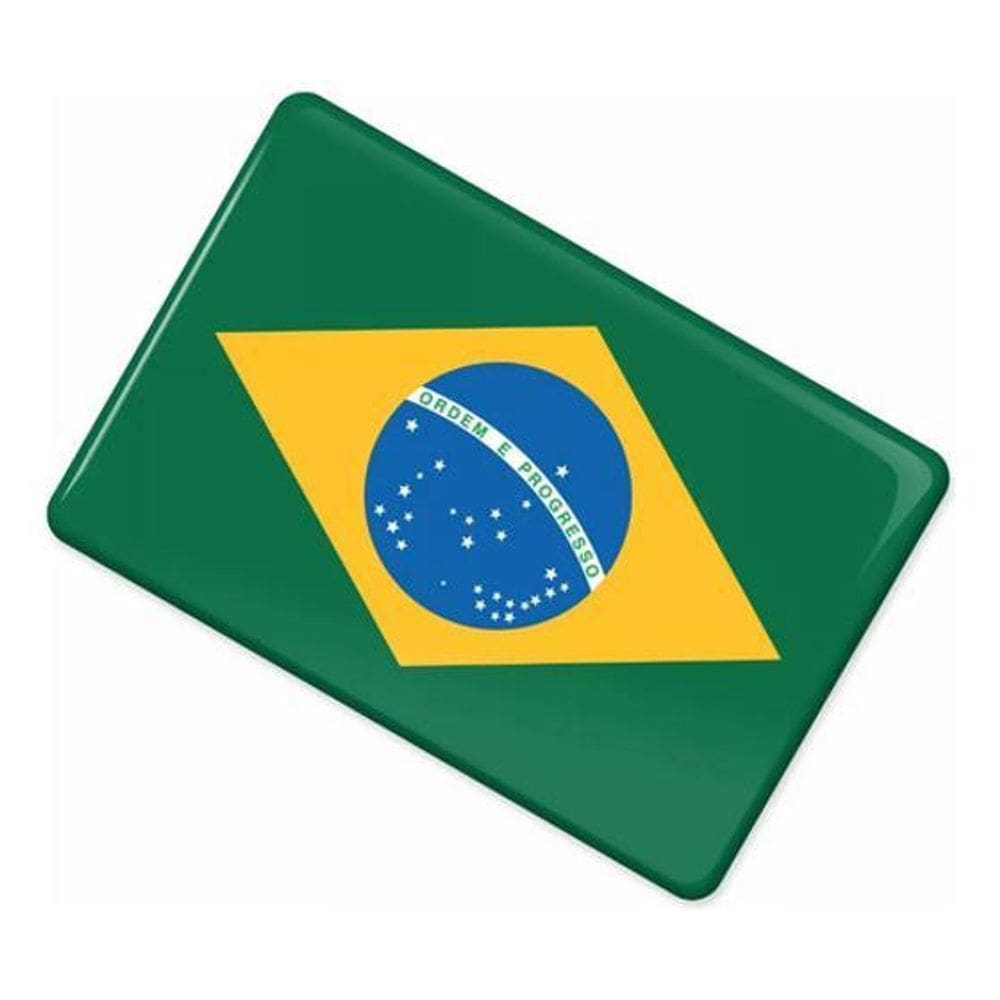 Adesivo Bandeira Brasil Carro Moto Capacete Resinado Bd1