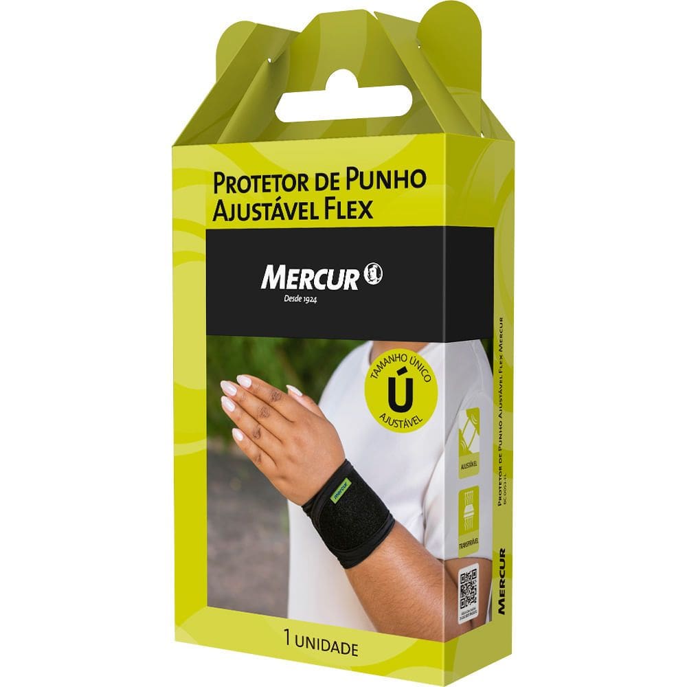 Protetor de Punho Mercur Ajustável Flex Tamanho Único 1 Unidade