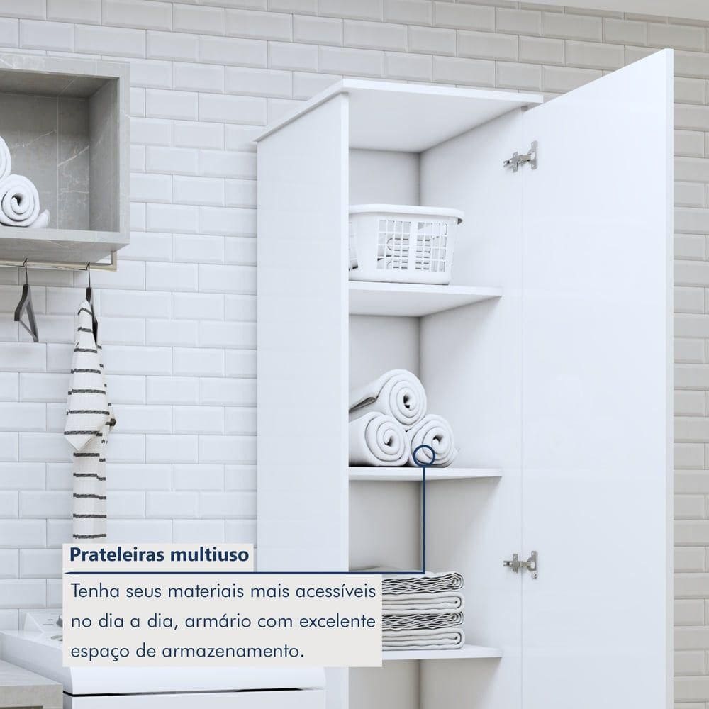 Armário Multiuso Jasmim Kaiki Móveis Branco | Casas Bahia